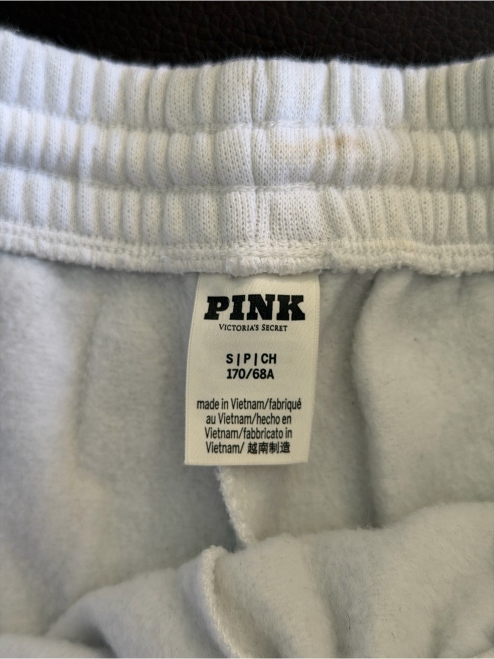 PINK Victoria's Secret White Cozy Drawstring Athletic Shorts - Picture 3 of 3